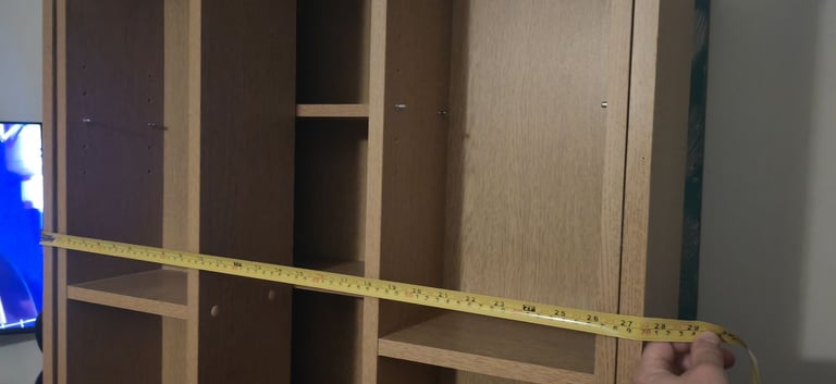 DVD Storage Sliding Shelving Cabinet Wooden Freestanding 