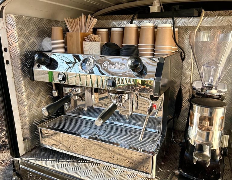 Piaggio Coffee Van + Fracino 2-Group Espresso Machine – Full Kit – £3,000