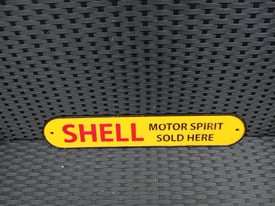 SHELL cast iron sign