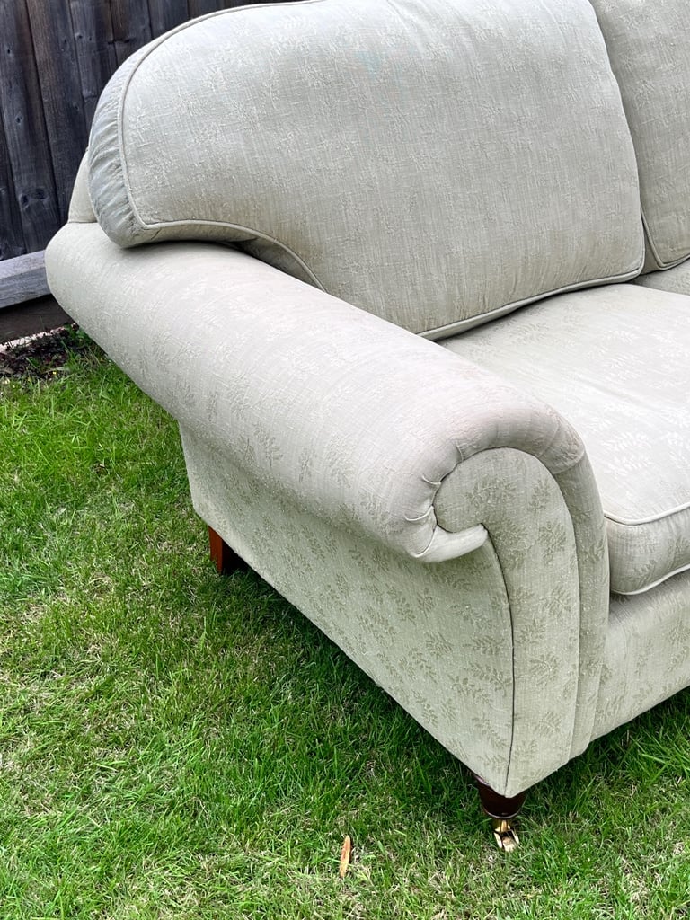 Laura Ashley 2 Seater Sofa 2 Wingback Chairs & Storage Footstool Possible Delivery 