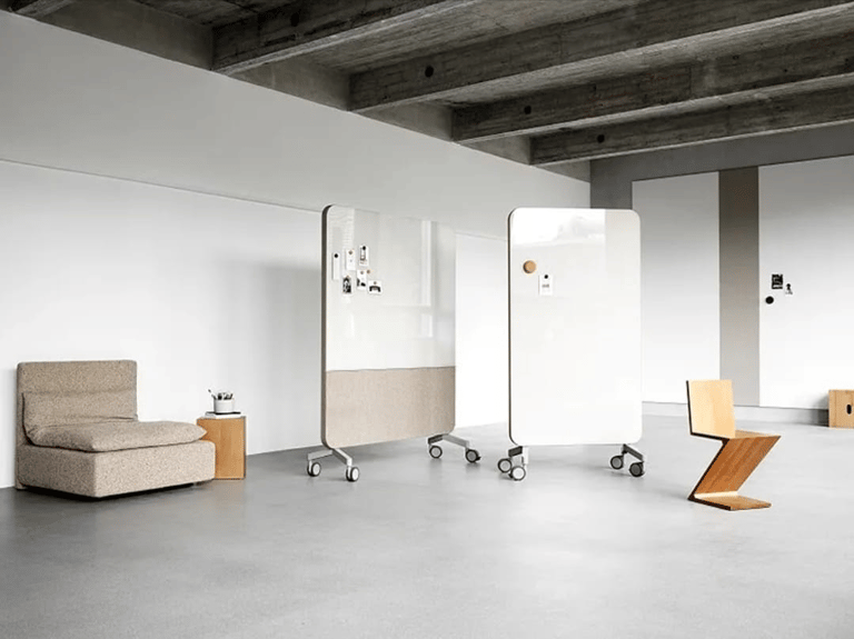 Lintex Mood fabric mobile acoustic dividers like new condition rrp £1600+ (6 available)