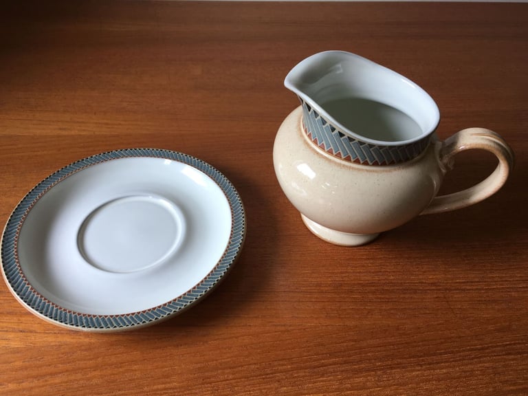 Denby Luxor Tableware – Gravy Boat + Saucer, Salt & Pepper Pots + Sugar Bowl – Collect Only