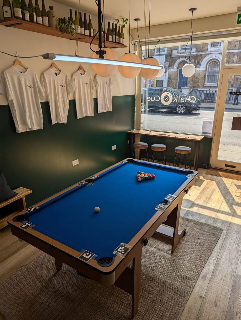 image for BCE 6ft Folding 2 in 1 Pool Table with Dartboard - Blue Cloth