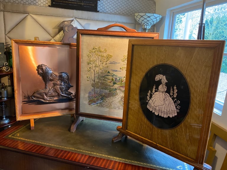 Vintage Antique Fire Screens Choice of Three  Prices from £75