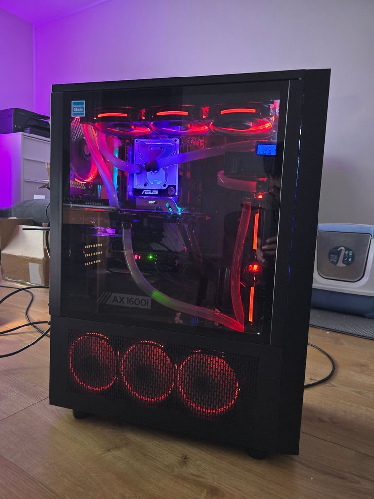 image for Water cooled gaming PC gtx 1080ti i9 7900x windows 11 32 GB ram 2.5 tb ssd 