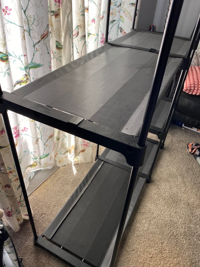 Open freestanding wardrobe clothes rail