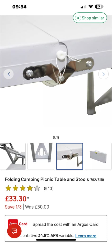 Portable 4 Camping Table and chairs 