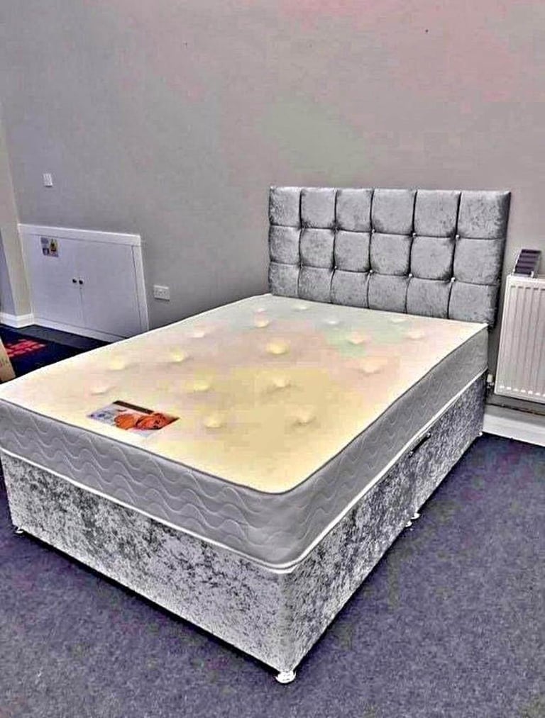 Luxury Divan Double Size Bedframe Small Double Bed With Storage