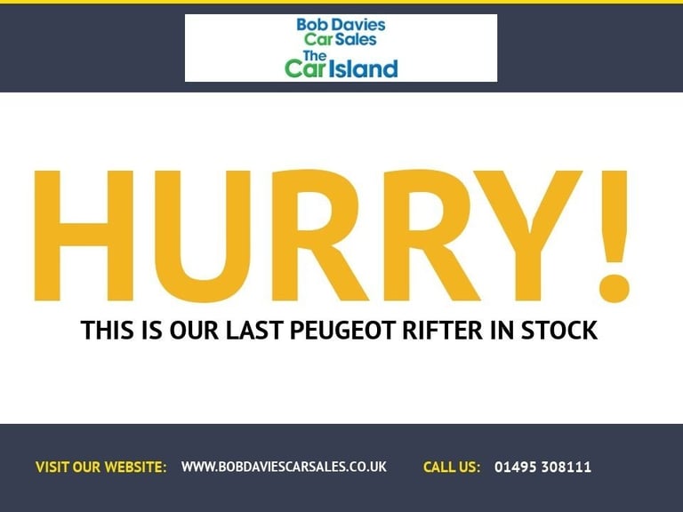 2019 69 PEUGEOT RIFTER 1.5 BLUEHDI ALLURE STANDARD MPV 5DR DIESEL MANUAL EURO 6 