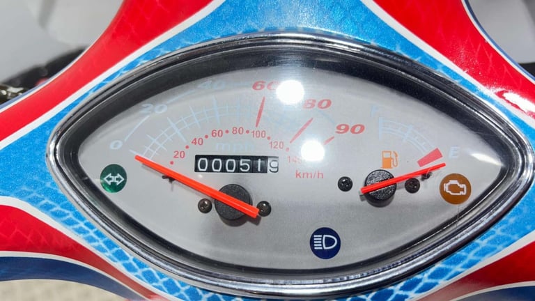 Ajs MODENA 2025 51 MILES CUSTOM SCOOTER 125CC EYE CATCHING BIKE