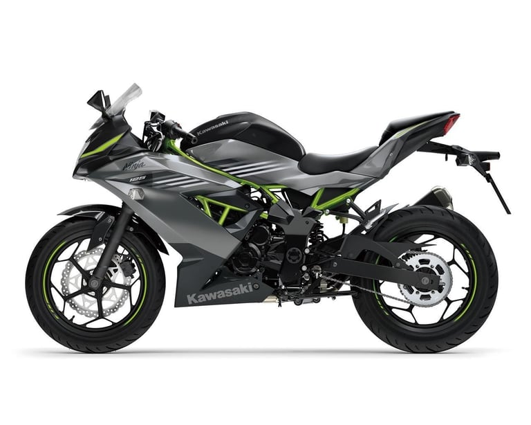 New 2026 Kawasaki Motorcycle Ninja 125 Green Grey Due November
