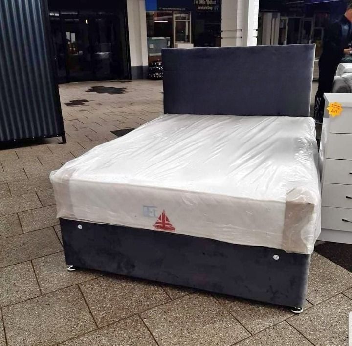 image for ]] Flash Sale - Divan Double Bed With Mattress (All Sizes Available) | Shocking Discount 25% Off ]] 