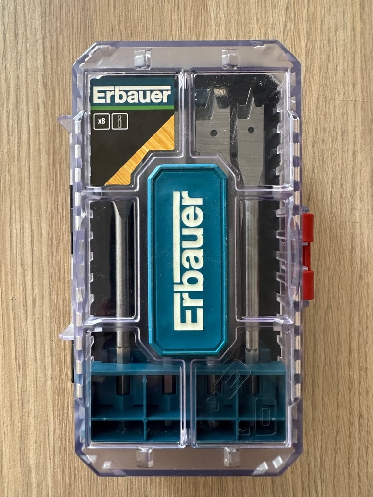 Erbauer 8 piece Flat drill bit set
