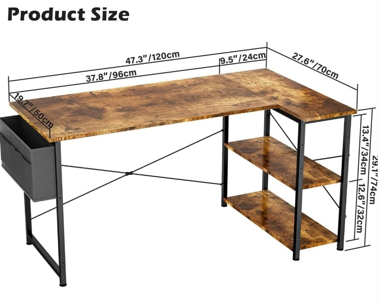 image for Computer disk - L shaped corner desk