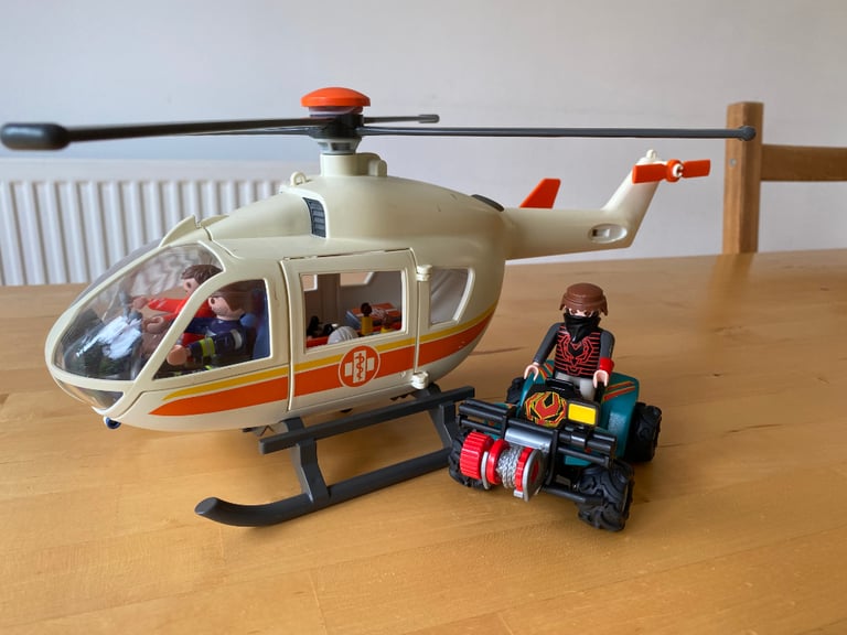 Playmobil City Life Fire Rescue Helicopter 70048 and Robber's Quad set 6879  -reduced | in Littleover, Derbyshire | Gumtree
