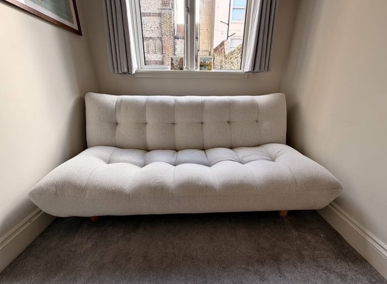 Habitat Kota 3 Seater Boucle Clic Clac Sofa Bed - Cream