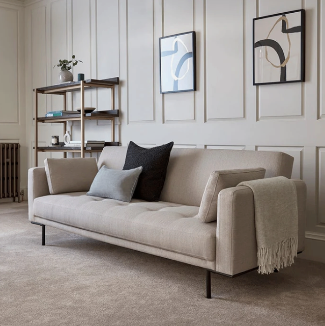 DUSK - Hudson Click Clack Sofa Bed - Stone Grey RRP £450