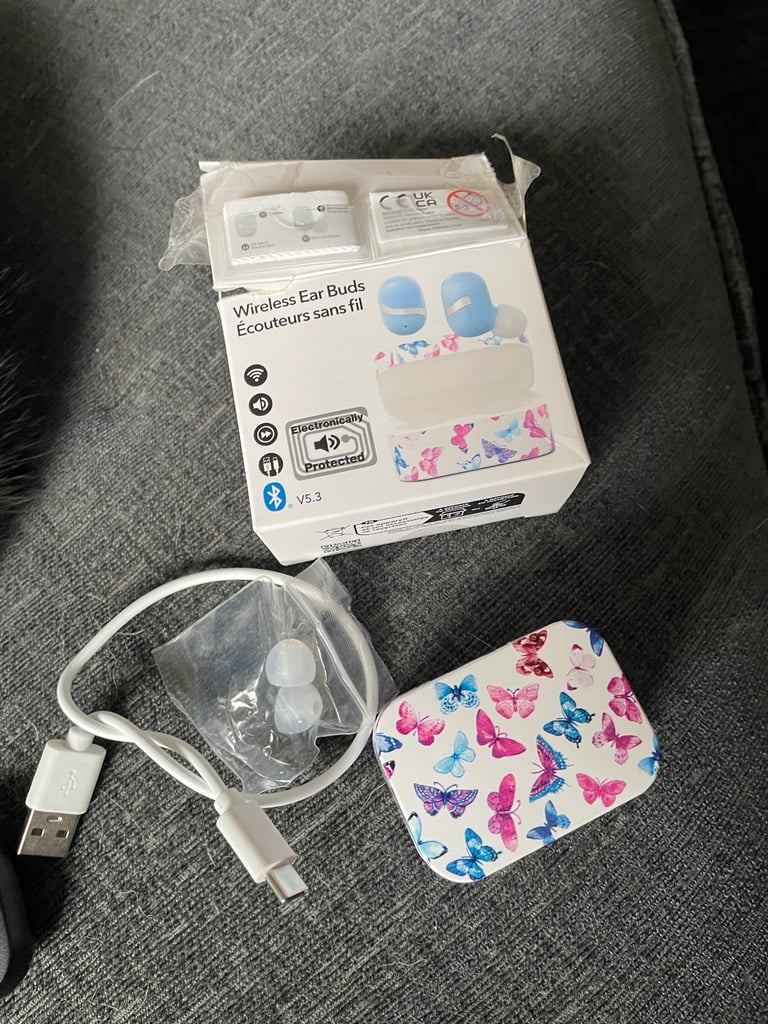 image for Wireless earbuds butterfly design NEW 