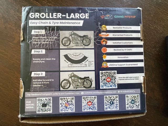 Grand Pitstop Motorcycle Wheel Cleaning Roller Stand