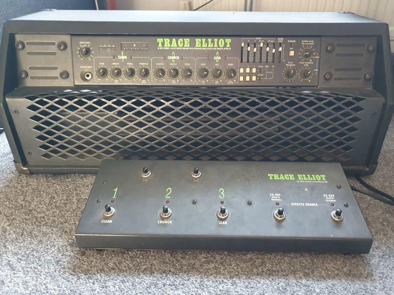 Trace Elliot guitar amp and marshall cab