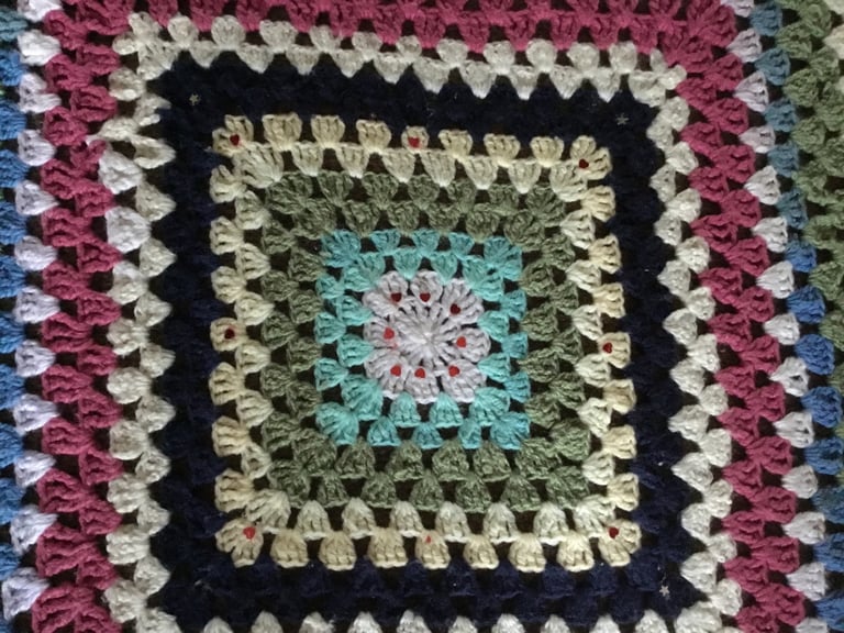 Hand made crochet blanket newc