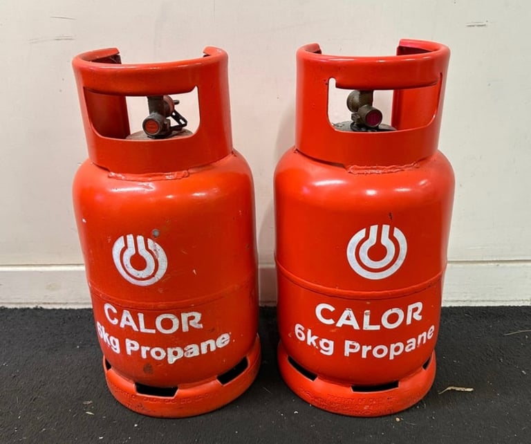 Calor Propane Gas 6kg 2x Propane Full Bottles, A Matched Pair 6 kg