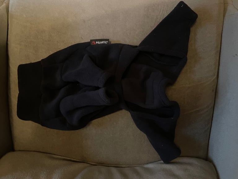 New Equafleece Dog Suit Jumpsuit Fleece Black Size 14 Pug