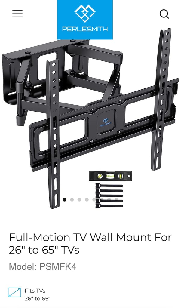 TV Bracket wall mount full motion 26 - 65 inch televisions
