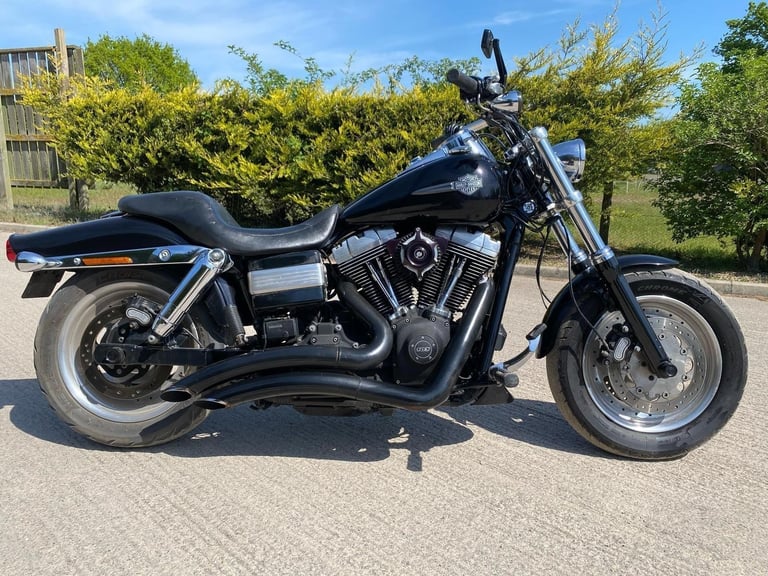 2014 14 HARLEY DAVIDSON FAT BOB FXDF [Phone number removed]DYNA BLACK CUSTOM CHOPPER