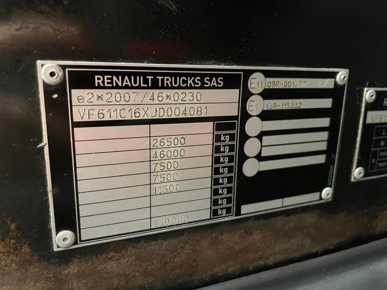 RENAULT T460 OPTIFUEL *EURO 6* 6X2 TRACTOR UNIT – 2018 – JG56 CSG