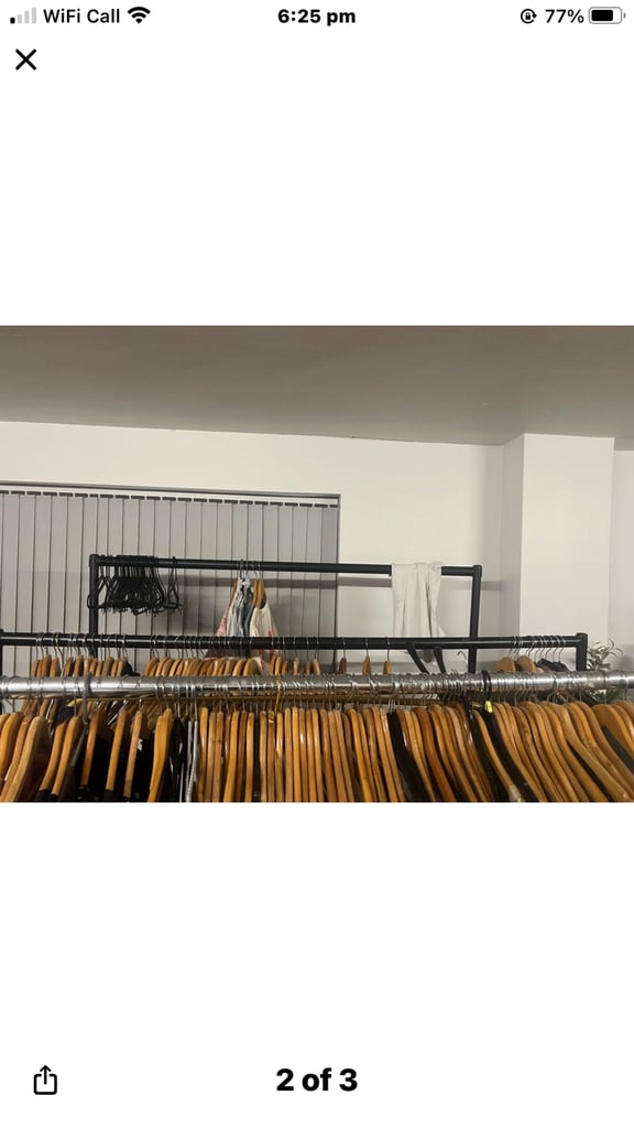 6ft cloth clothes rail