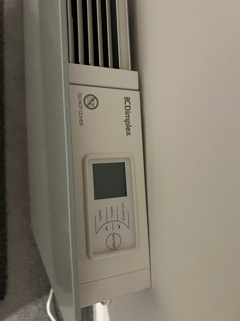 Can deliver, Dimplex GFP150WE 1500w electric wall panel heater , white glass