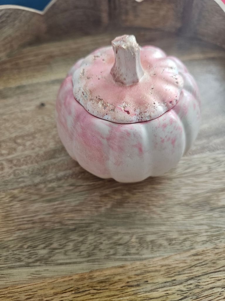 Handmade pumpkin candle