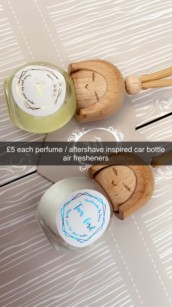 Designer perfume aftershave Car air freshener bottle or room spray