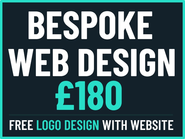 Cheap Website Design | £180 | Bespoke WordPress Website | Free Logo | SEO | Graphic Design