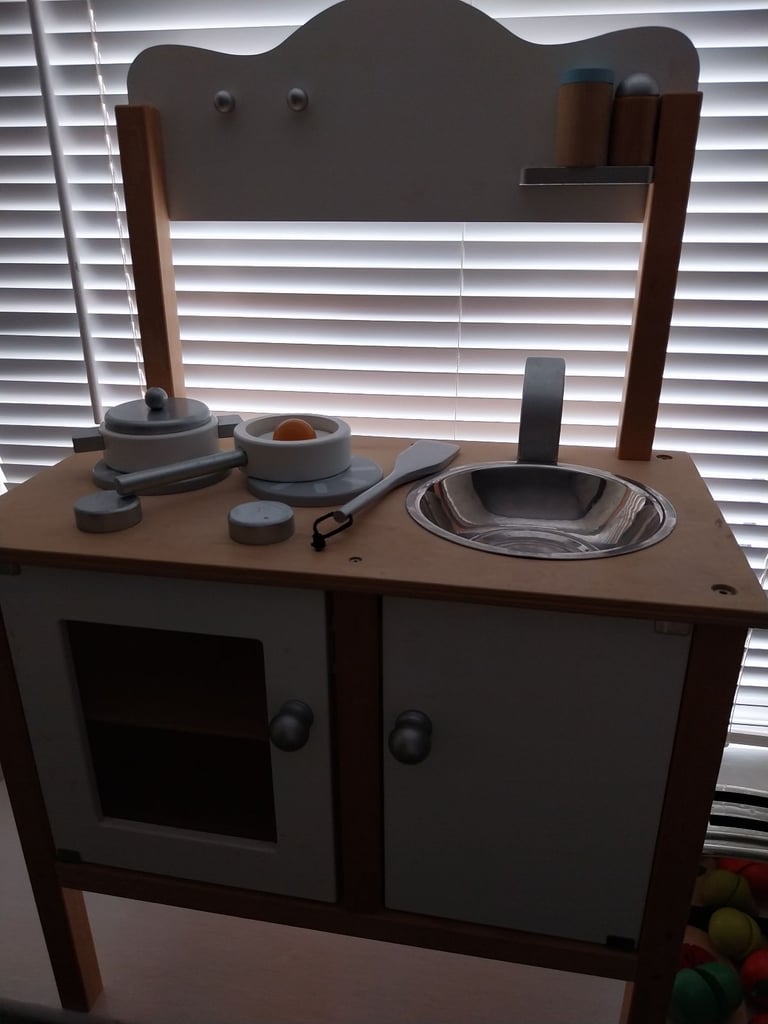 image for Wooden Toy cooker with large bundle of accessoriess