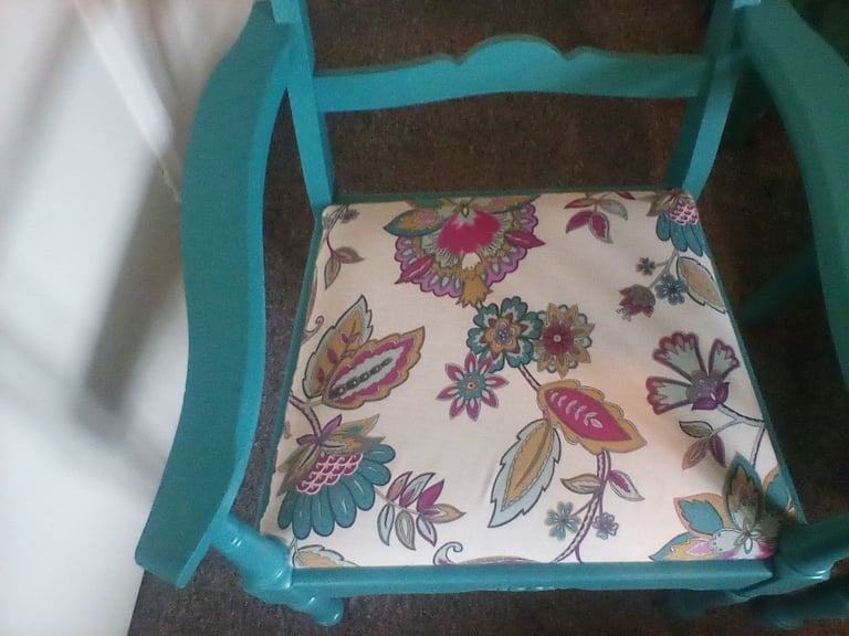 image for Pair of upcycled carver dining chairs