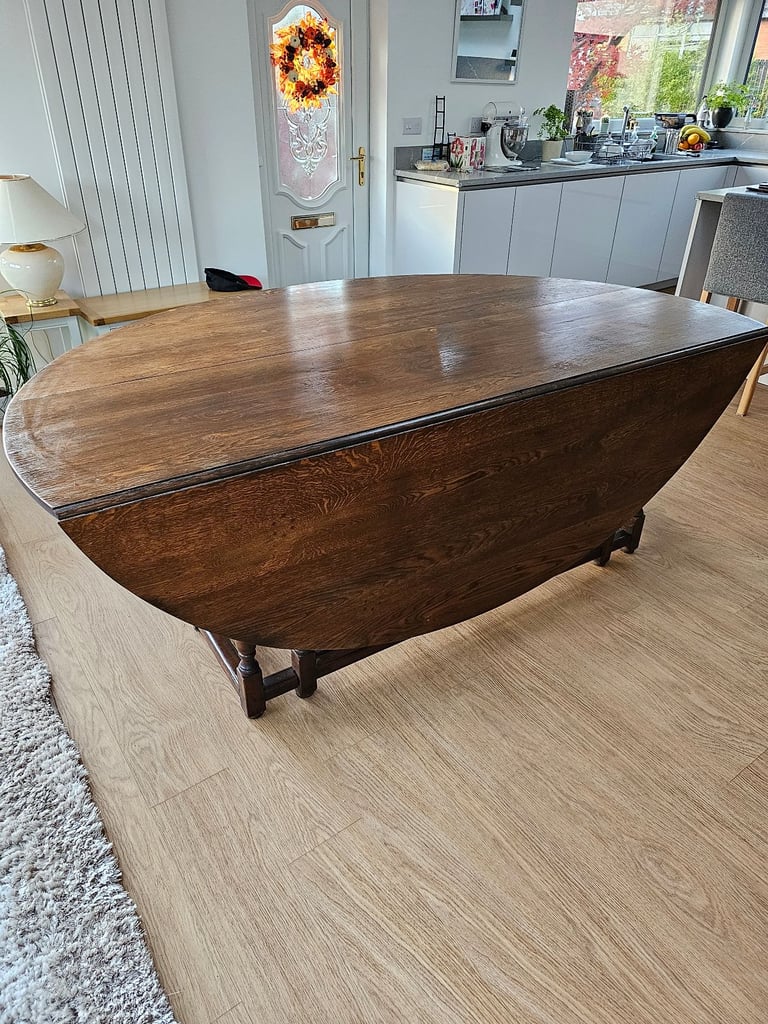 Oak Oval Vintage Drop Leaf Gate Leg Dining Table. Georgian style £999 | in Kilsyth, Glasgow ...