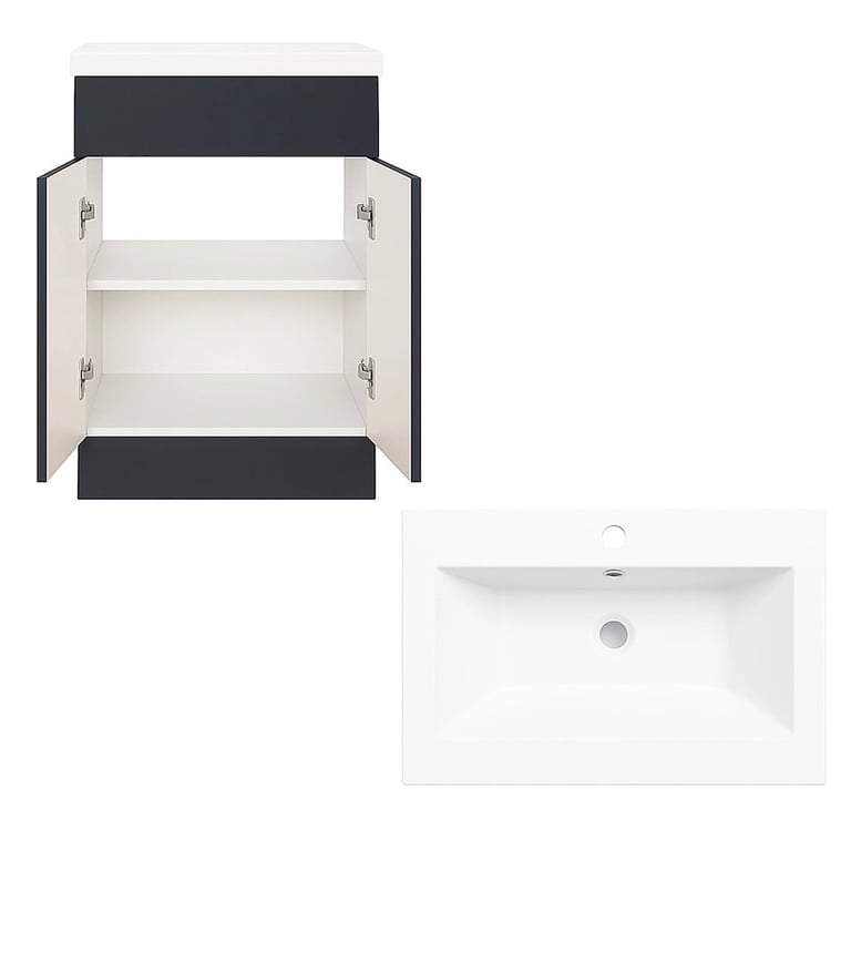 image for Bathroom 500mm Grey Vanity Unit 