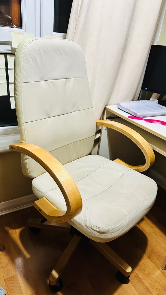 image for Office desk setup (Monitor+Table+Revolving Chair)