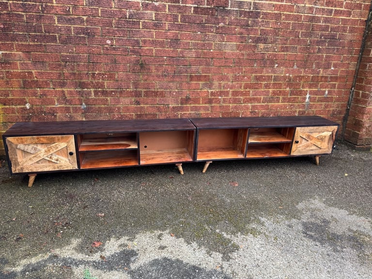 Two Unique wooden TV stands and cabinet
