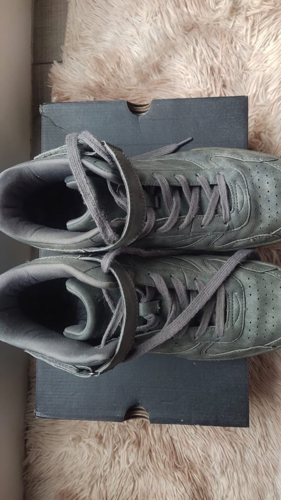 Soleplay Grey Faux-Suede High-Top Sneakers