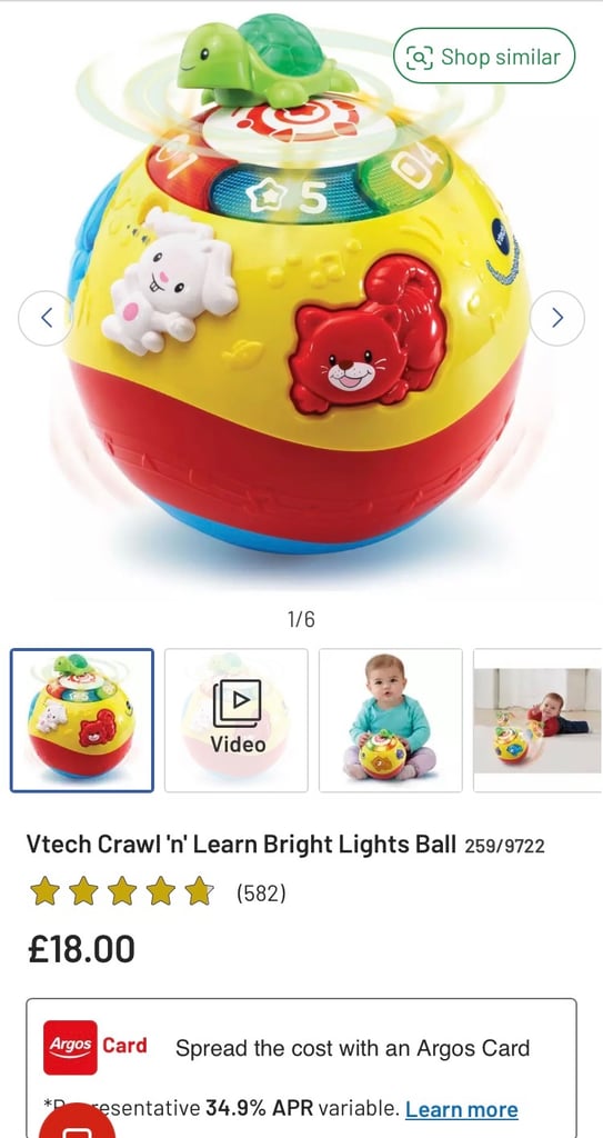 image for Vtech Crawl and Learn Bright Lights Ball - Can Deliver 