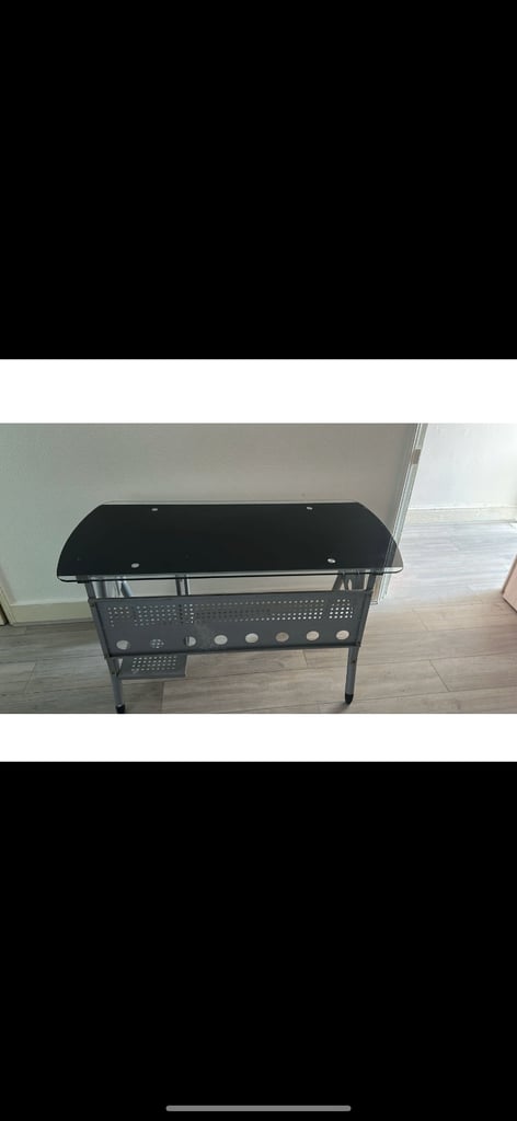 image for Black glass rectangular table for sale