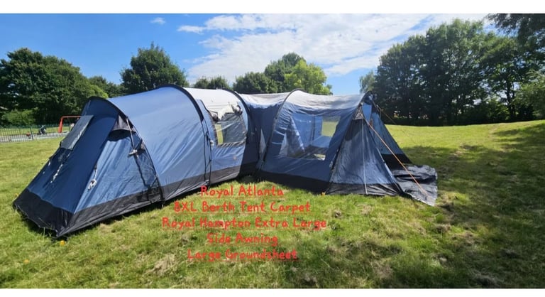 image for Royal Atlanta 8 Berth Tent Carpet Royal Hampton Extension Awing Windbreaker Blue