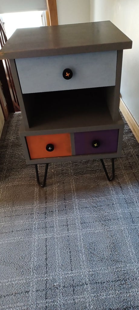 2 drawer unit used as a bedside table 