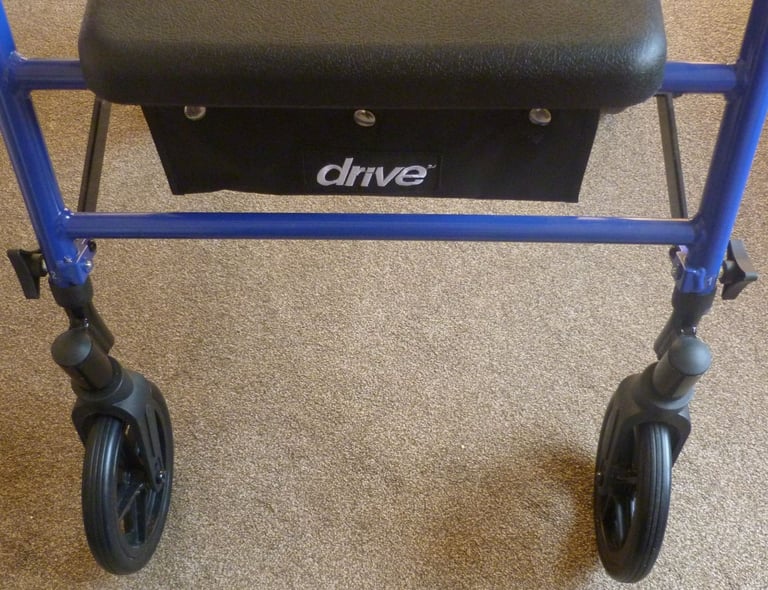 DRIVE - BLUE 4 WHEEL ROLLATOR - FULLY ADJUSTABLE (Handle & Seat Height) - LIGHTWEIGHT - BRAND NEW !!
