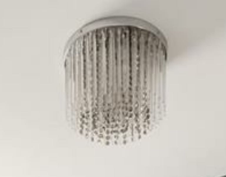 image for Chrome and glass ceiling light 