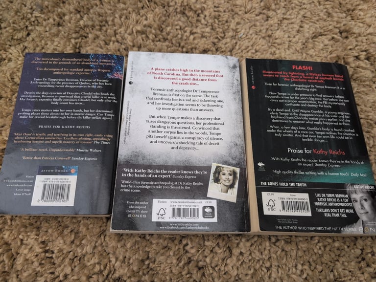 3 x Kathy Reichs books