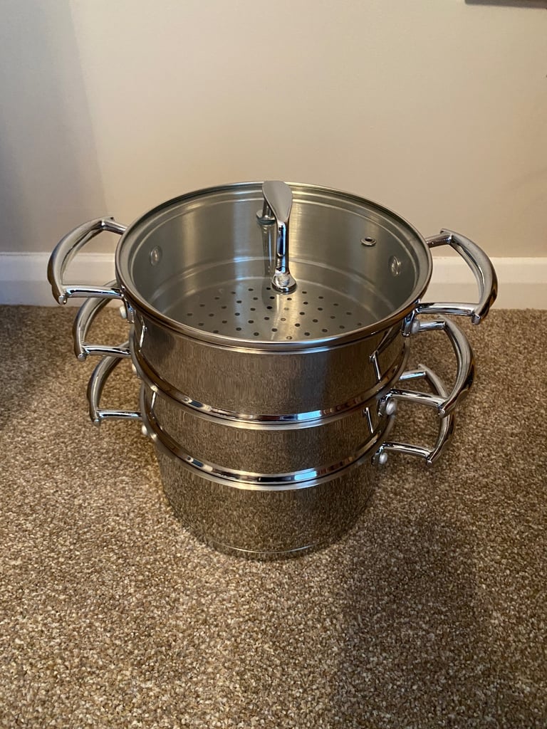 image for Stainless Steel Vegetable Steamer- Suitable for Induction Hob